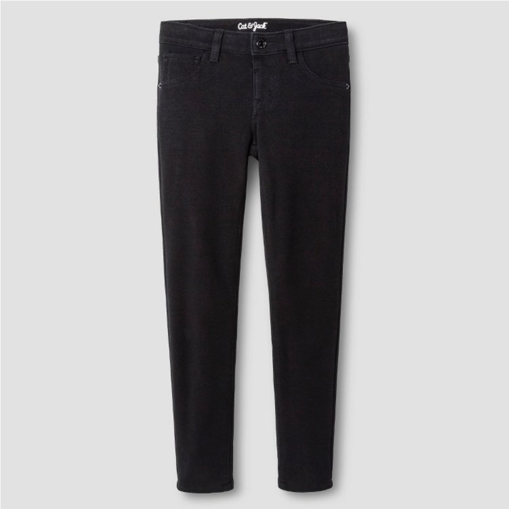 Girls' XS (4/5) Mid-Rise Soft Knit Jeggings - Cat & Jack™